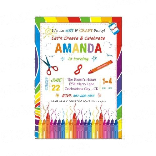 Art & Craft Party E-Invitations
