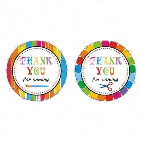 Art & Craft Party Thank you Tags