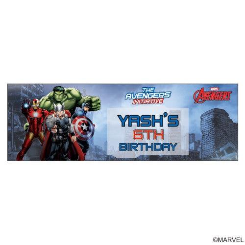 Personalized Avengers Birthday Banner 30in ALL PARTY SUPPLIES Pretty UR Party Default Title