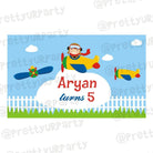 Little Aviator Theme Backdrop THEME PARTIES Pretty UR Party Default Title