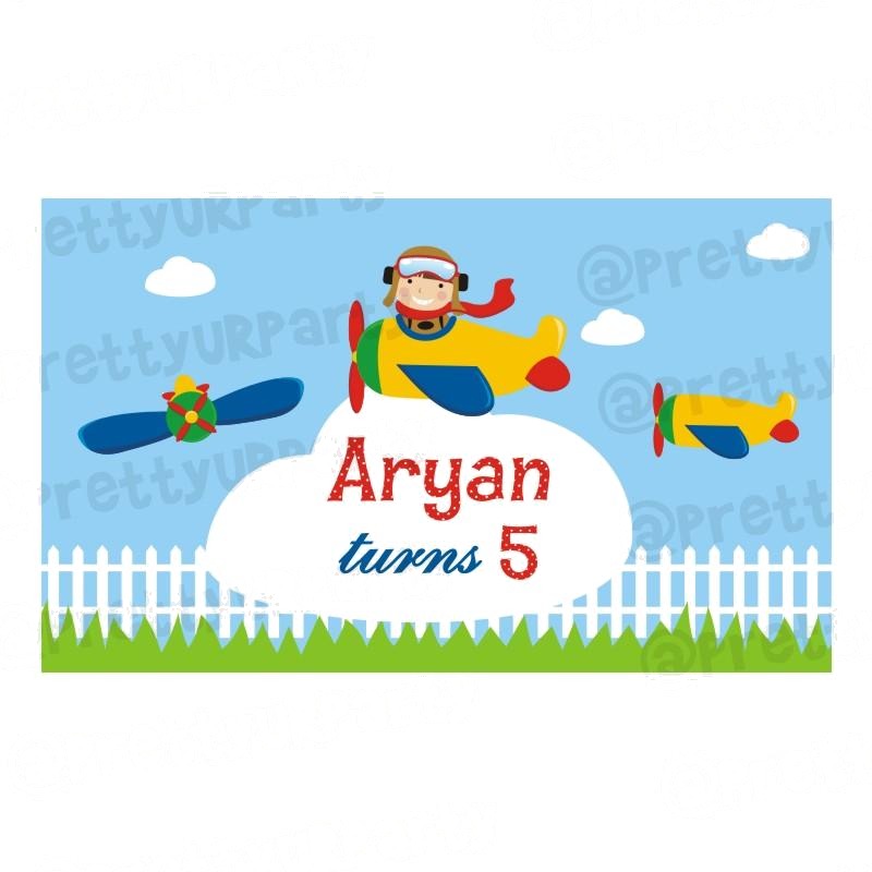 Little Aviator Theme Backdrop