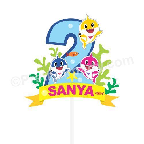 Baby Shark Cake Topper HANDCRAFTED Pretty UR Party
