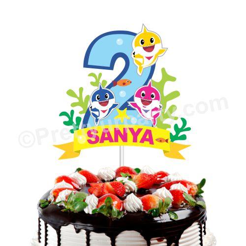 Baby Shark Cake Topper HANDCRAFTED Pretty UR Party