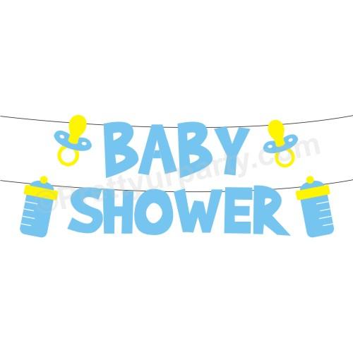 Blue Baby Shower Bunting BABY SHOWER Pretty UR Party