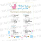 Baby Shower What's In Your Purse Game BABY SHOWER Pretty UR Party
