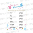 Baby Shower Who knows Mommy Best Game BABY SHOWER Pretty UR Party