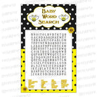 Mom to Bee Baby Word Search Game BABY SHOWER Pretty UR Party