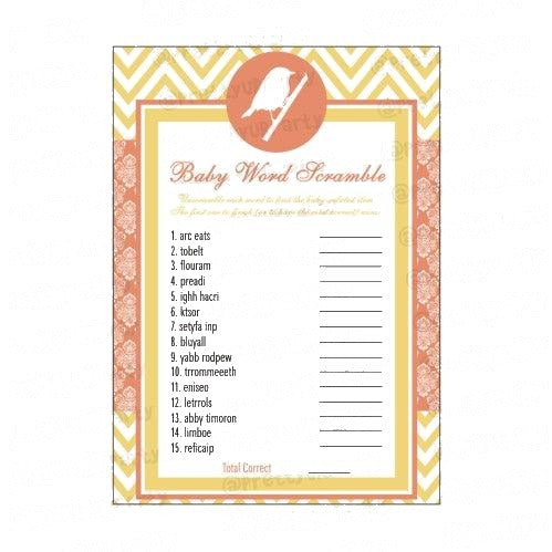 Little Bird Baby Word Scramble Game