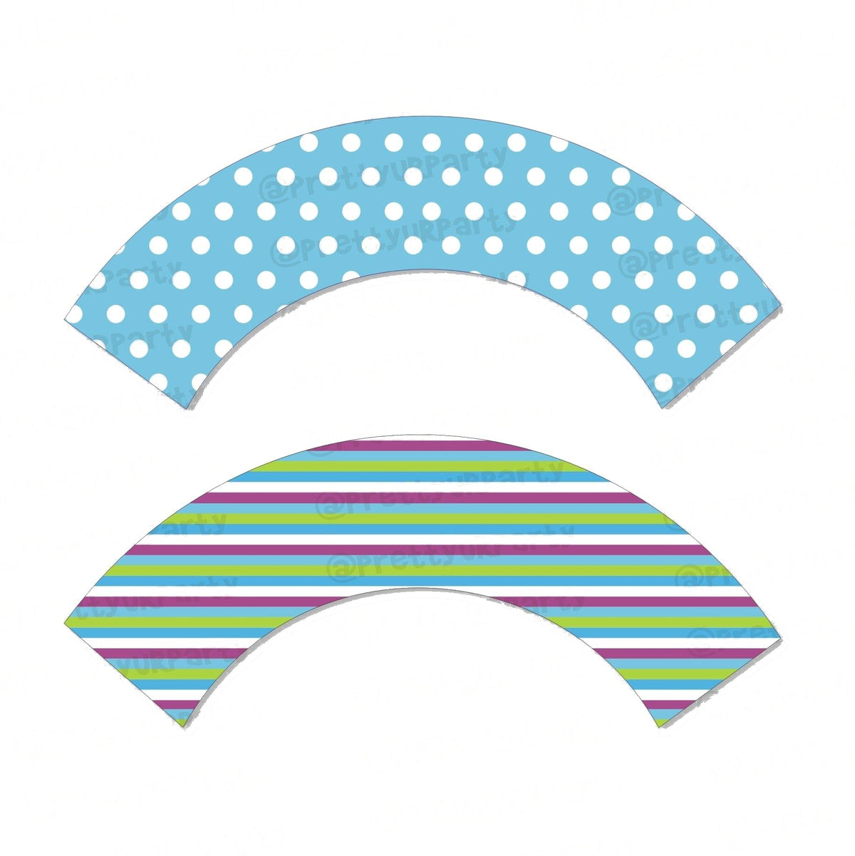 Purple and Green Cupcake Wrappers