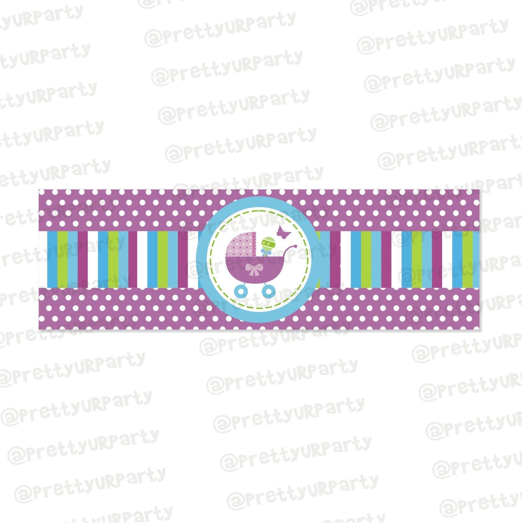 Purple and Green Wrist Bands - Pack of 10 BABY SHOWER Pretty UR Party Default Title
