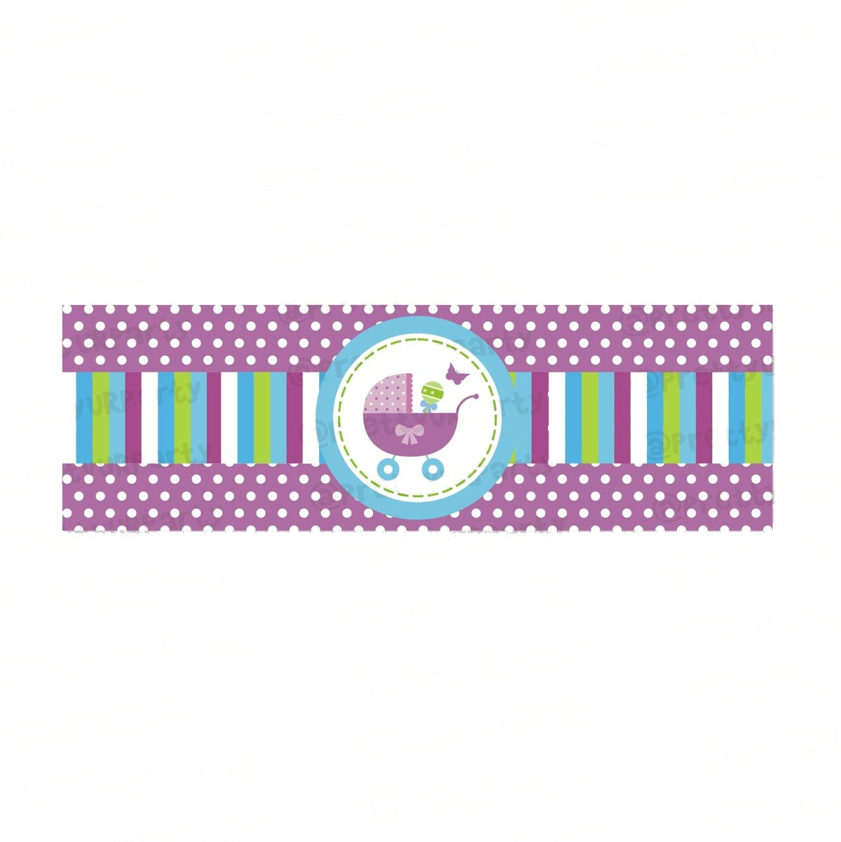 Purple and Green Wrist Bands - Pack of 10