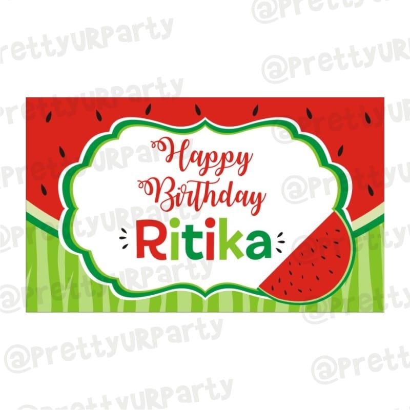 Watermelon Theme Backdrop THEME PARTIES Pretty UR Party Default Title