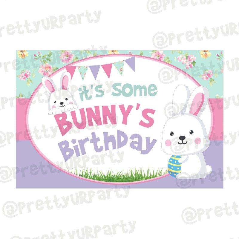 Some Bunny is One Theme Backdrop PERSONALISED Pretty UR Party Default Title