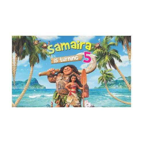 Moana Theme Backdrop PERSONALISED Pretty UR Party Default Title