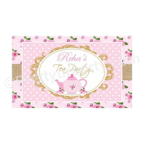 Tea Party Theme Backdrop PERSONALISED Pretty UR Party Default Title