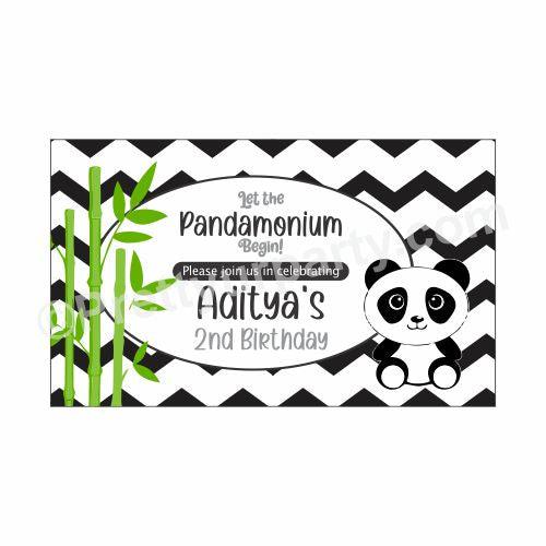 Panda Theme Backdrop PERSONALISED Pretty UR Party Default Title