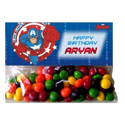 Captain America Treat Bag Toppers THEME PARTIES Pretty UR Party