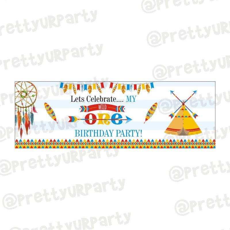 Personalized Wild One Theme Banner 30in ALL PARTY SUPPLIES Pretty UR Party Default Title