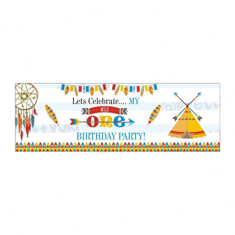 Personalized Wild One Theme Banner 30in