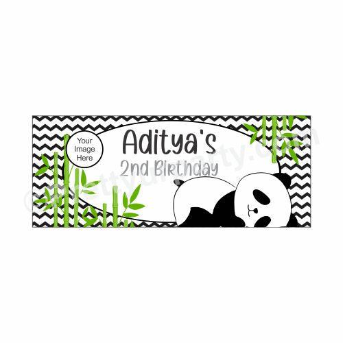 Personalized Panda Theme Banner - 13 x 30 inch ALL PARTY SUPPLIES Pretty UR Party