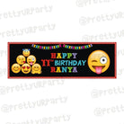 Personalized Emoji Theme Banner 30in ALL PARTY SUPPLIES Pretty UR Party Default Title