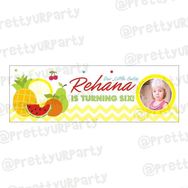 Personalized Tutti Fruity Theme Banner 30in ALL PARTY SUPPLIES Pretty UR Party