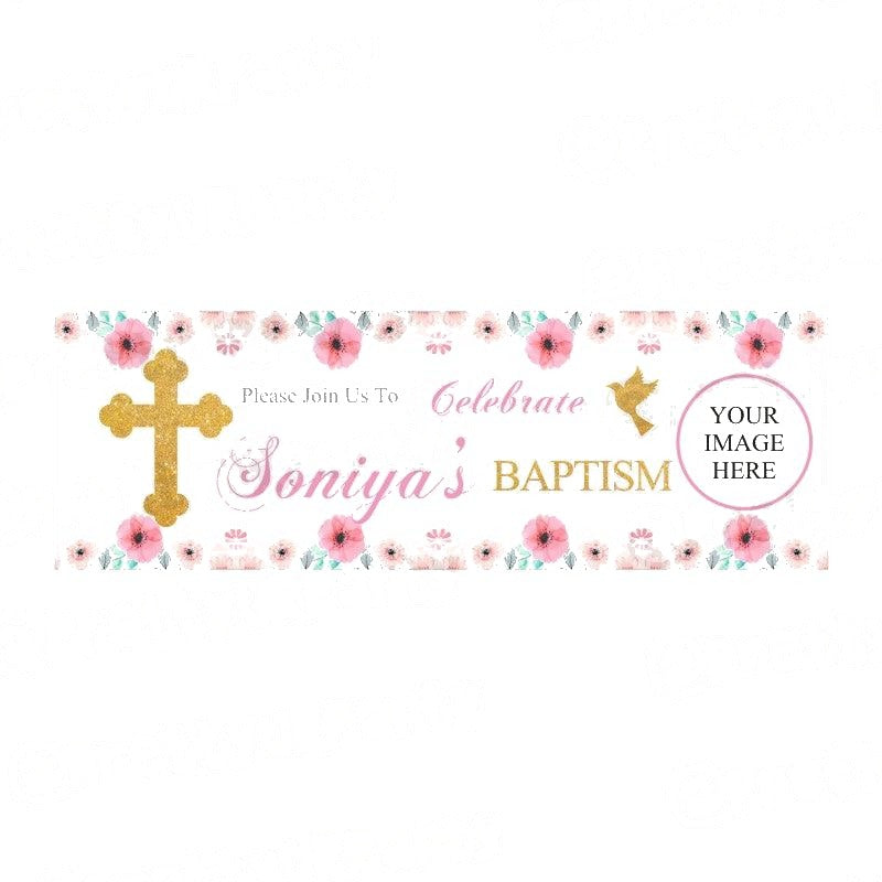 Personalized Baptism Theme Banner 30in — image 2