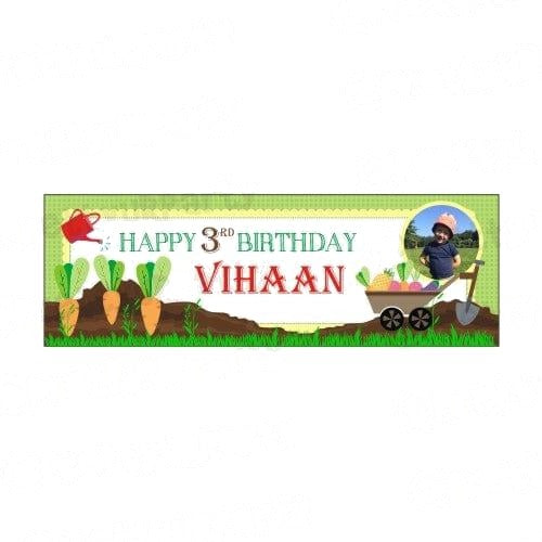 Personalized Gardening Theme Banner 30in — image 2