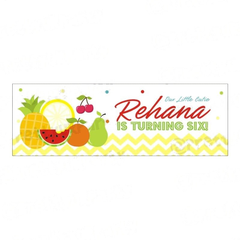 Personalized Tutti Fruity Theme Banner 30in