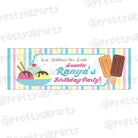 Personalized Ice Cream Theme Banner 30in ALL PARTY SUPPLIES Pretty UR Party Default Title