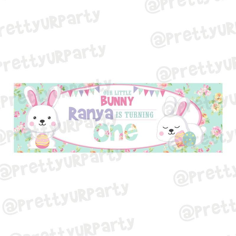Personalized Some Bunny is One Theme Banner 30in ALL PARTY SUPPLIES Pretty UR Party Default Title