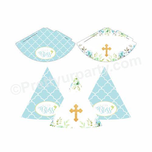 Baptism Blue Theme Hats - Pack of 10 ALL PARTY SUPPLIES Pretty UR Party Default Title