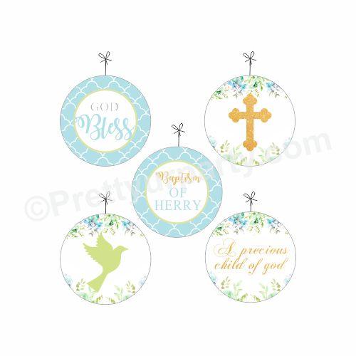 Baptism Blue Theme Danglers ALL PARTY SUPPLIES Pretty UR Party Default Title