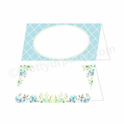 Baptism Blue Theme Food Labels / Buffet Table Cards ALL PARTY SUPPLIES Pretty UR Party Default Title
