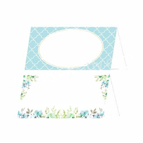 Baptism Blue Theme Food Labels / Buffet Table Cards
