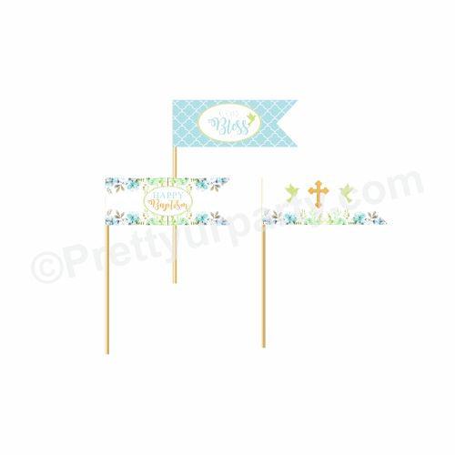 Baptism Blue Theme Picks ALL PARTY SUPPLIES Pretty UR Party Default Title