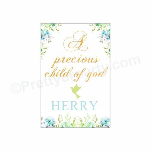 Baptism Blue Poster 02 ALL PARTY SUPPLIES Pretty UR Party