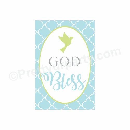 Baptism Blue Poster 04 ALL PARTY SUPPLIES Pretty UR Party