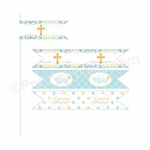 Baptism Blue Theme Drink Straws ALL PARTY SUPPLIES Pretty UR Party