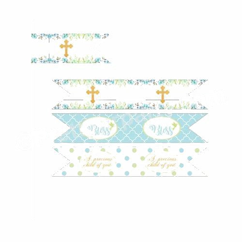 Baptism Blue Theme Drink Straws