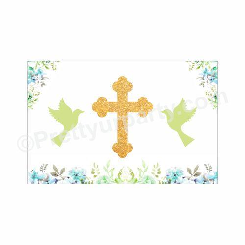 Baptism Blue Theme Table Mats ALL PARTY SUPPLIES Pretty UR Party Default Title