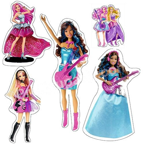 Barbie Rockstar Theme Cutouts