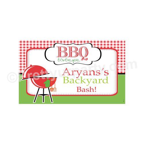 Barbeque Theme Backdrop PERSONALISED Pretty UR Party Default Title