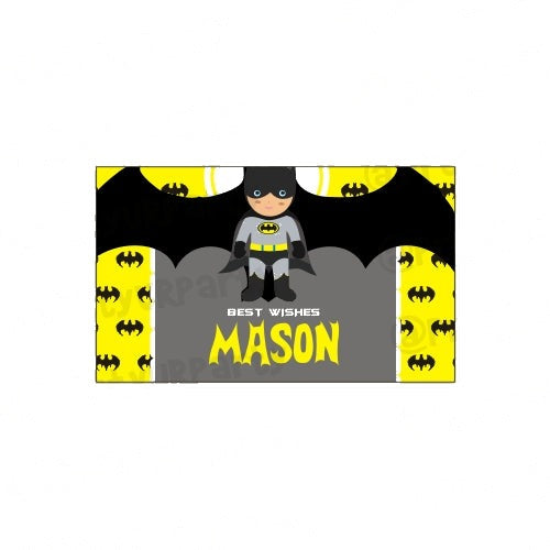 Batman Inspired themed Best Wishes card