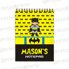 Batman Inspired Note Pads PERSONALISED Pretty UR Party Size - A7