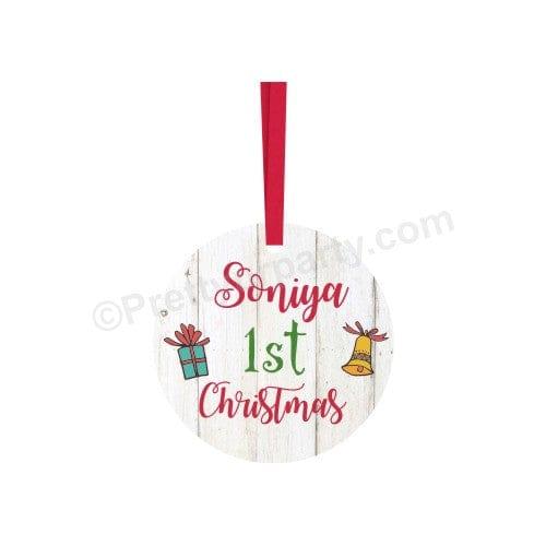 Personalized Christmas Bauble Design 8 ALL PARTY SUPPLIES Pretty UR Party Default Title