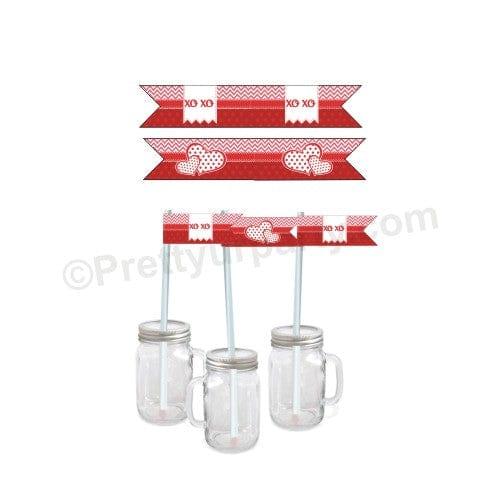 Be Mine Theme Drink Straws ALL PARTY SUPPLIES Pretty UR Party