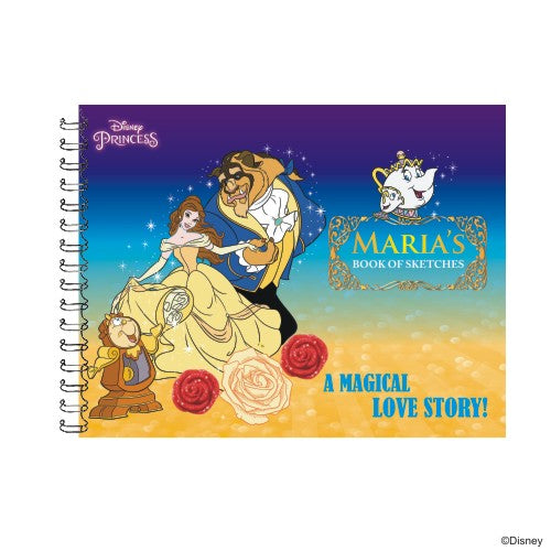Disney Belle themed Personalised Sketchbook PERSONALISED Pretty UR Party