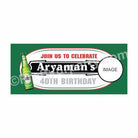 Personalized Beer Party Theme Banner 30in ALL PARTY SUPPLIES Pretty UR Party
