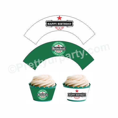 Beer Party Theme Cupcake Wrappers THEME PARTIES Pretty UR Party Default Title
